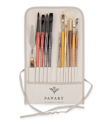 PanArt Cotton Brush Wrap - 12 brushes