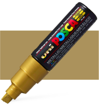 Posca PC-8K Broad Chisel Tip Paint Marker - Gold