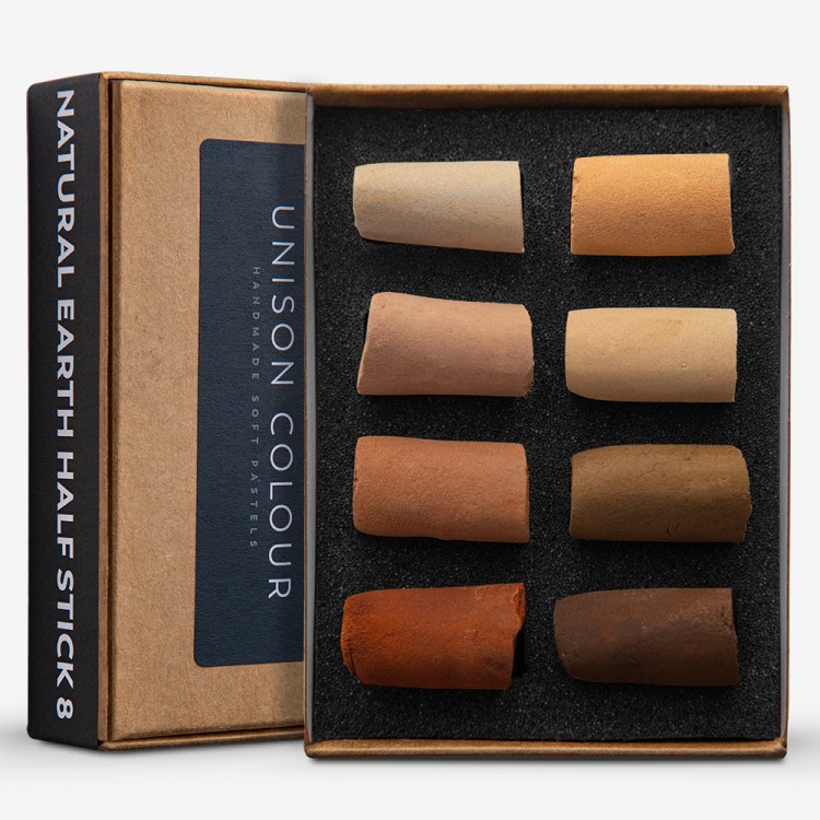 Unison Soft Pastel Mini Set - 8 Half Sticks - Natural