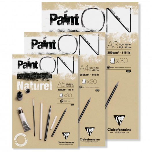 Clairefontaine PaintON Mixed Media Pad - Natural - A3