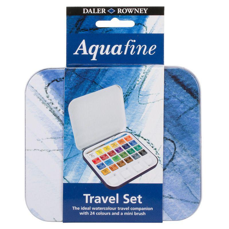 Daler Rowney Aquafine Student Watercolour Travel 24 Set