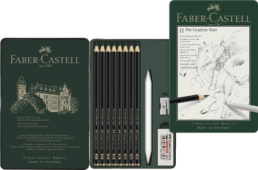 Faber Castell - Pitt Graphite Matt Pencil - Set of 11