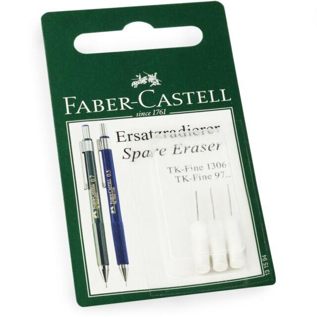 Faber Castell TK- Fine Mechanical Pencil Eraser Refills - Pack of 3