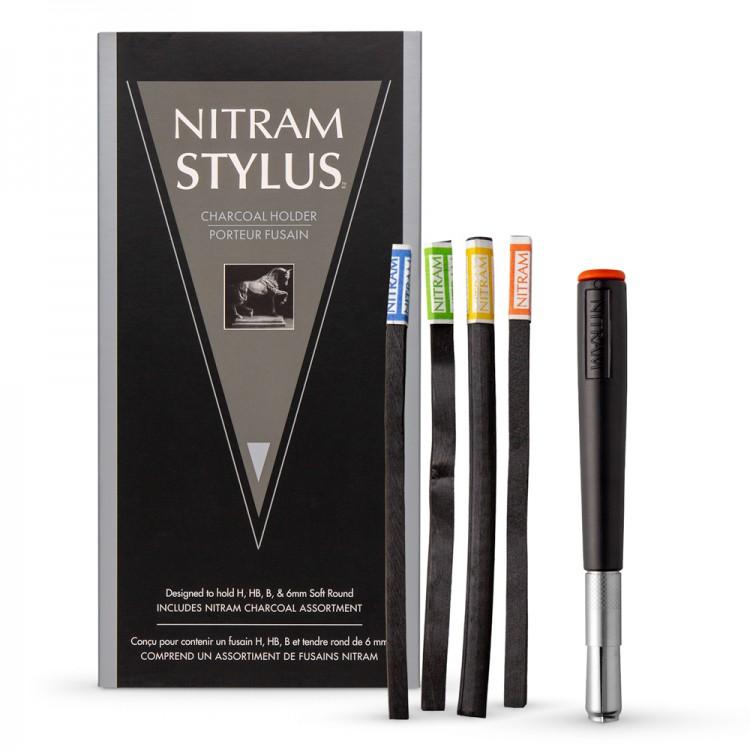 Nitram Stylus Holder Set - Includes 5 charcoal sticks