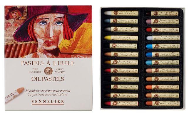Sennelier Artist Quality Oil Pastel Portrait Set - 24 Portrait Colours