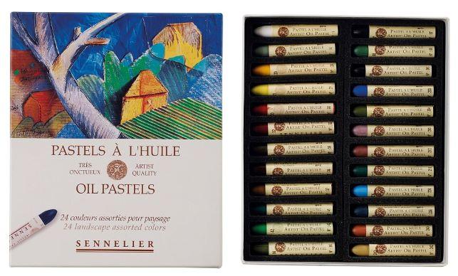 Sennelier Artist Quality Oil Pastel Landscape Set - 24 Landscape Colours