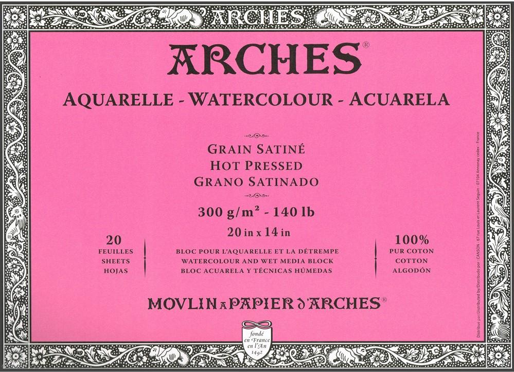 Arches Aquarelle Block - 140lb/300gsm - HP - 14x20"