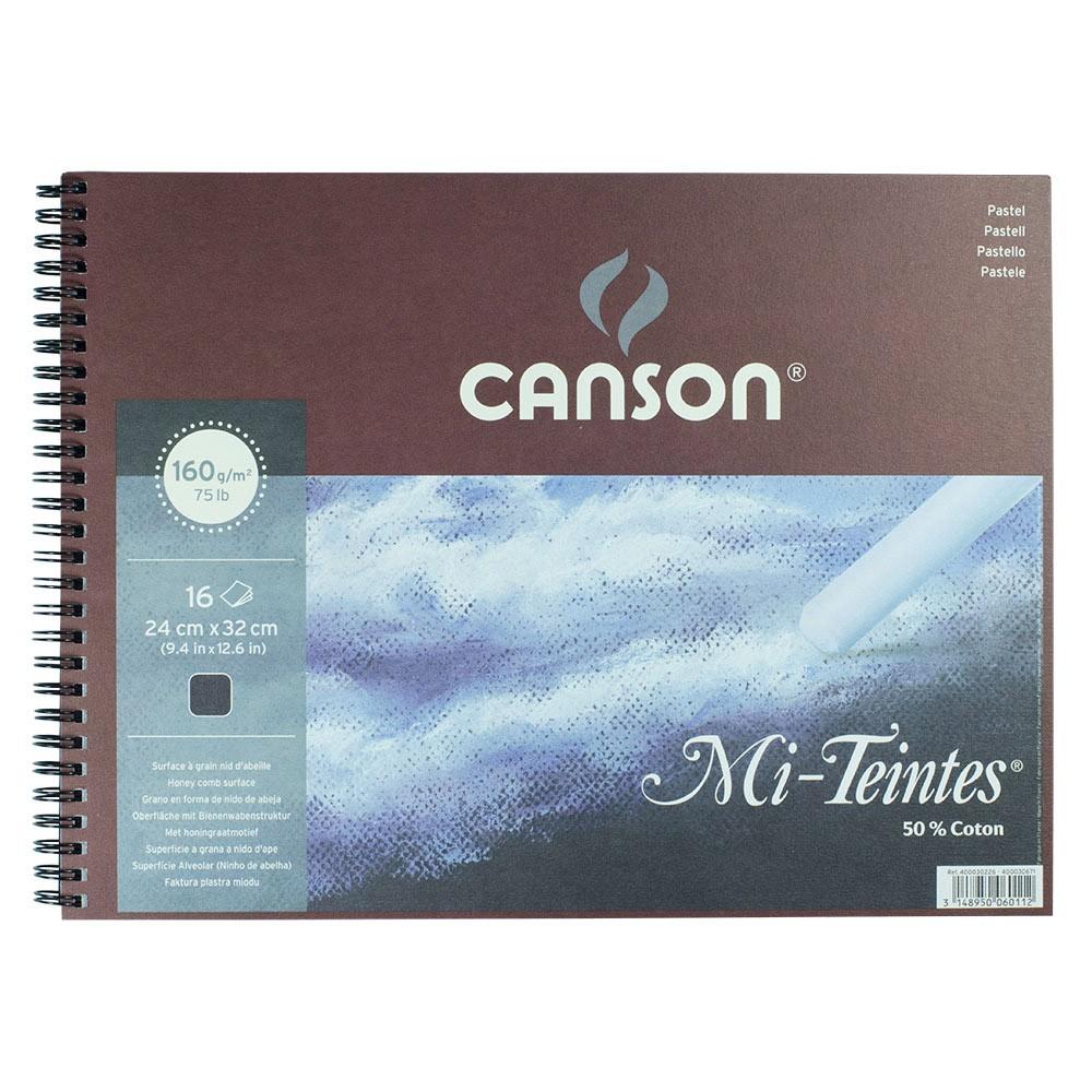 Canson Mi-Teintes Spiral Pad 24 x 32 cm - Black