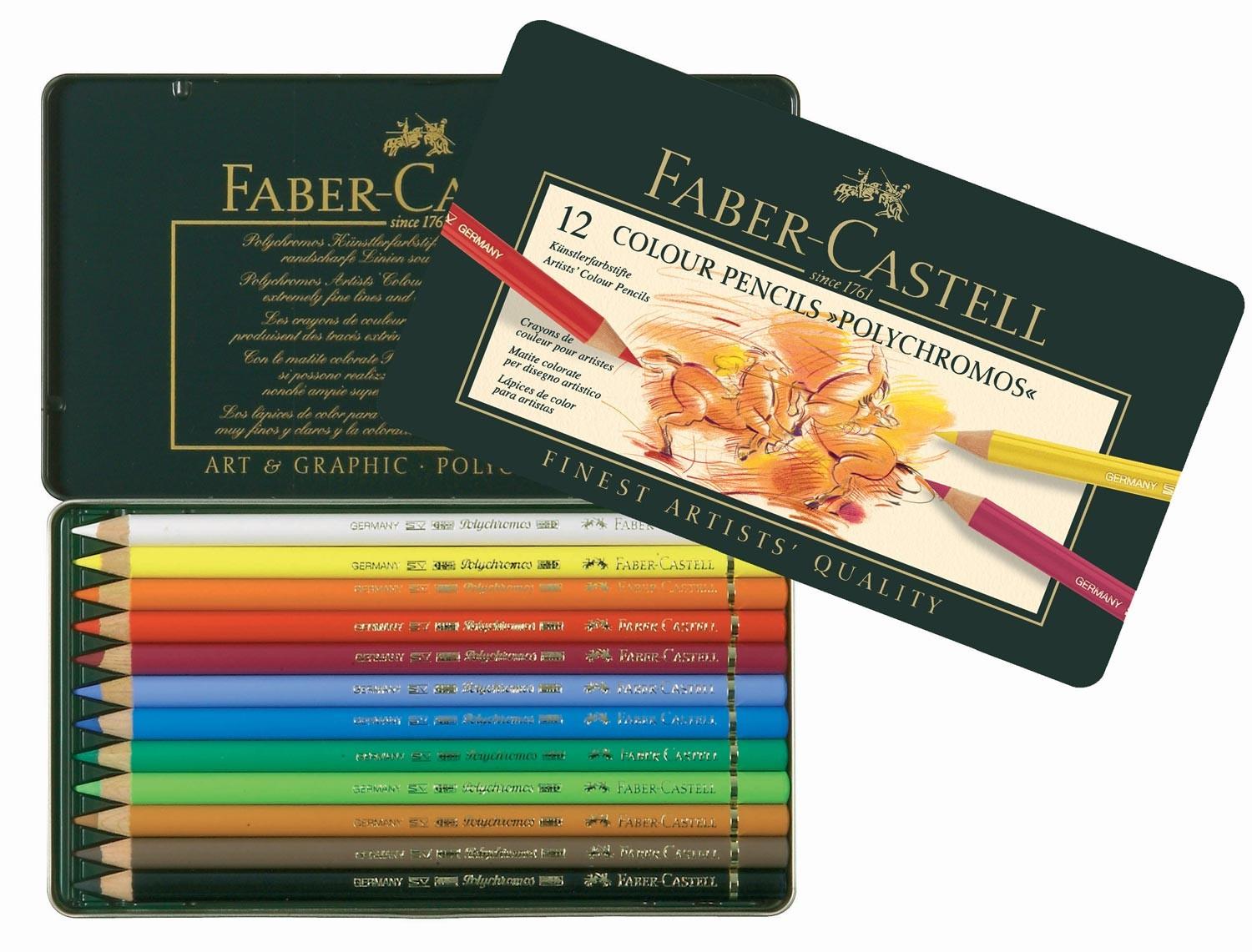 Faber Castell Polychromos Coloured Pencil Set of 12