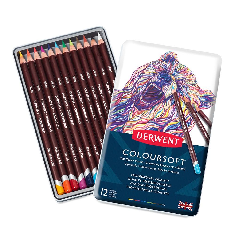 Derwent Coloursoft Pencil Set - Tin of 12
