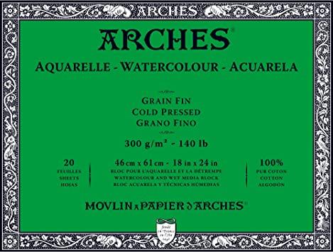 Arches Aquarelle Block - 140lb/300gsm - NOT - 18x24"