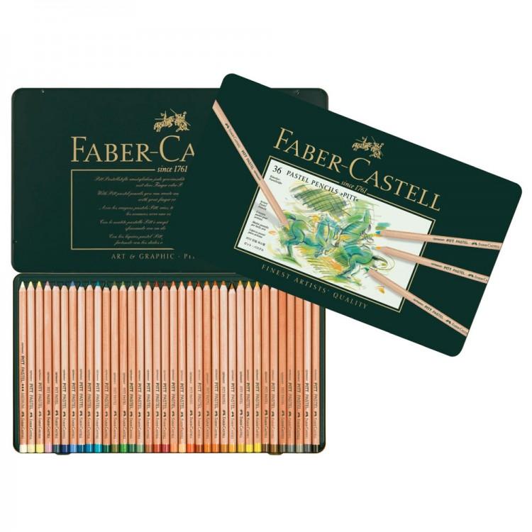 Faber Castell Pitt Pastel Pencil Set - Tin of 36