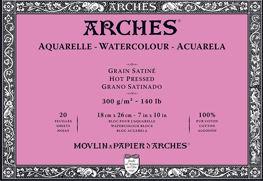 Arches Aquarelle Block - 140lb/300gsm - HP - 7x10"