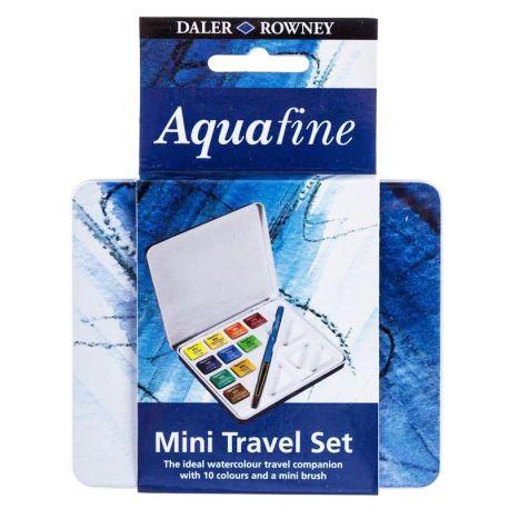 Daler Rowney Aquafine Student Watercolour Mini Travel 10 Set