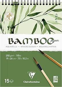 Clairefontaine Bamboo Watercolour Pad 26 x 36cm - 250gsm/114lb