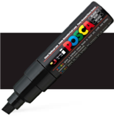 Posca PC-8K Broad Chisel Tip Paint Marker - Black