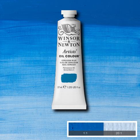 W&N Artists Oil 37ml - Cerulean Blue (4)