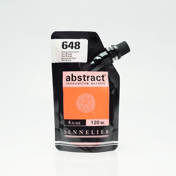 Abstract Acrylic 120ml - Flourescent  Orange