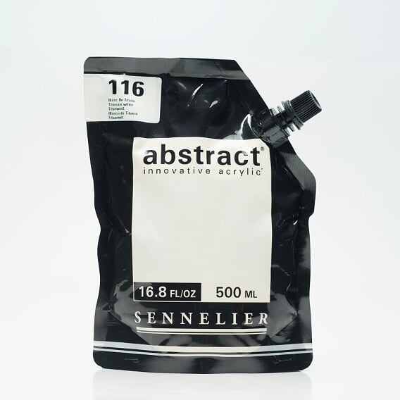 Abstract Acrylic 500ml Titanium White