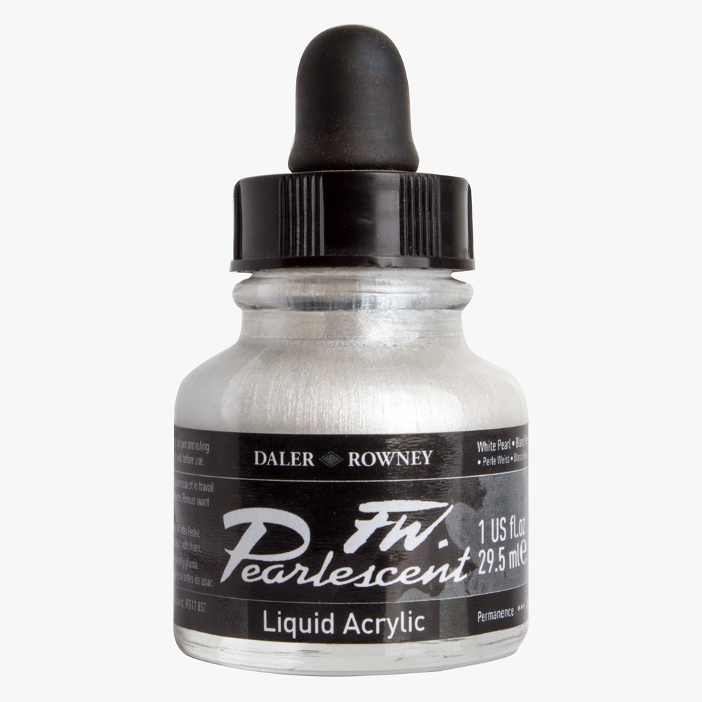 Daler Rowney FW Pearlescent Inks 29.5ml - White Pearl