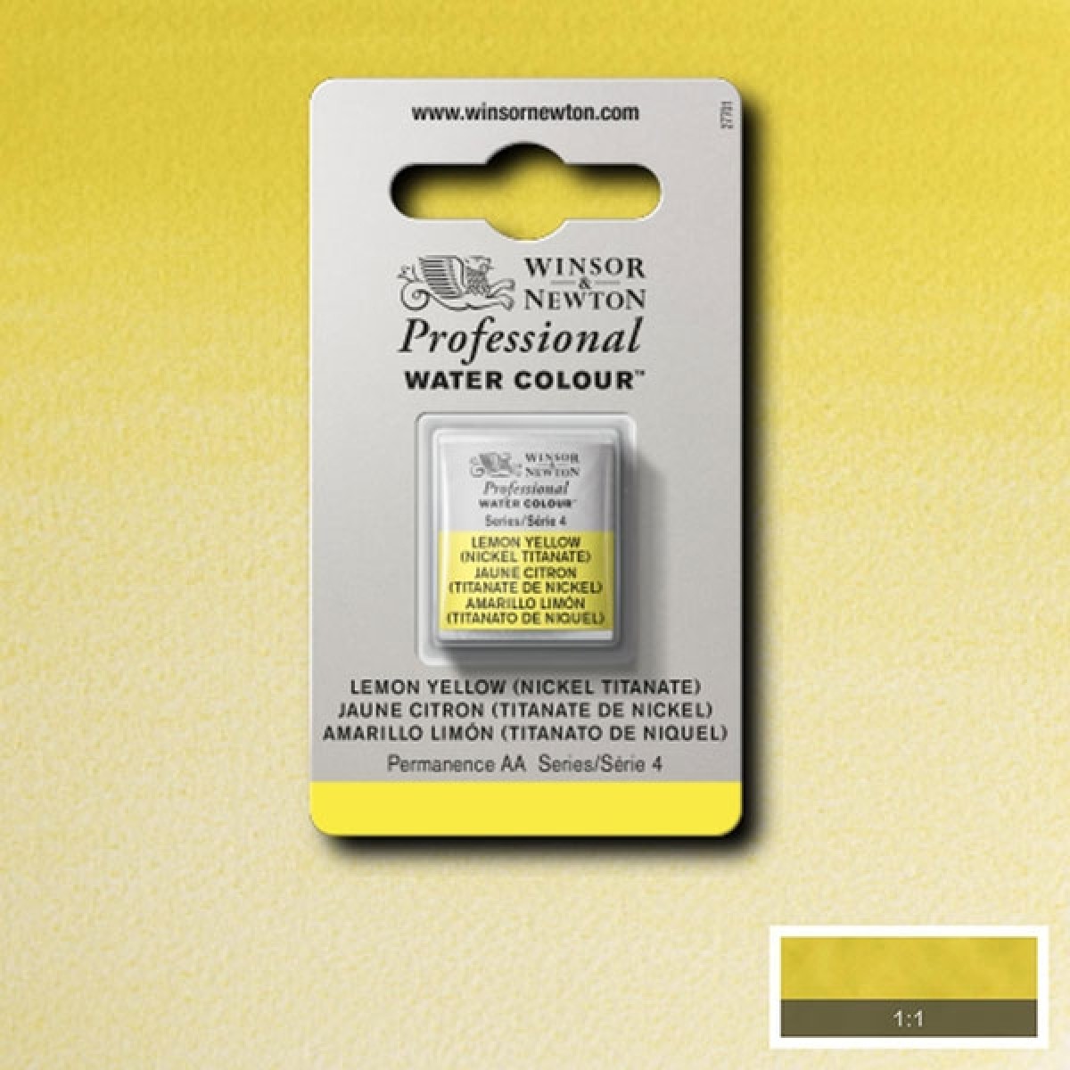W&N Professional Watercolour Half Pan - Lemon Yellow (4)