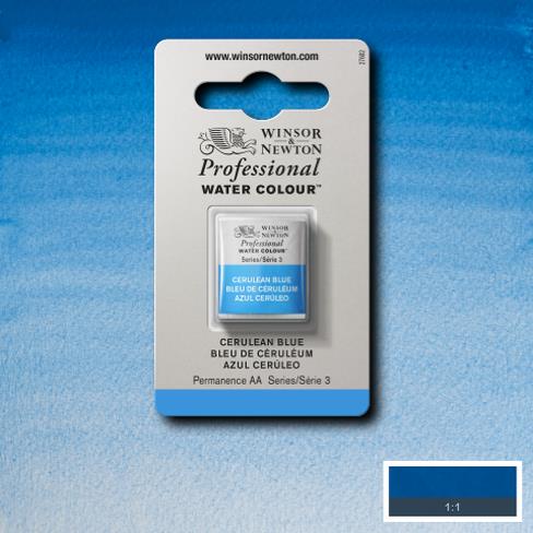 W&N Professional Watercolour Half Pan - Cerulean Blue (3)