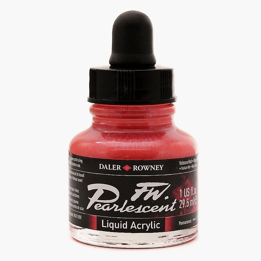 Daler Rowney FW Pearlescent Inks 29.5ml - Volcano Red