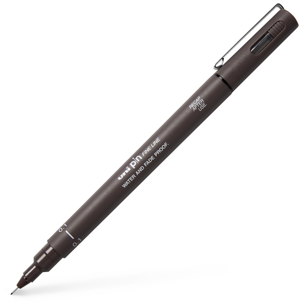 UniPIN Fine Line Pens - Dark Grey 0.1