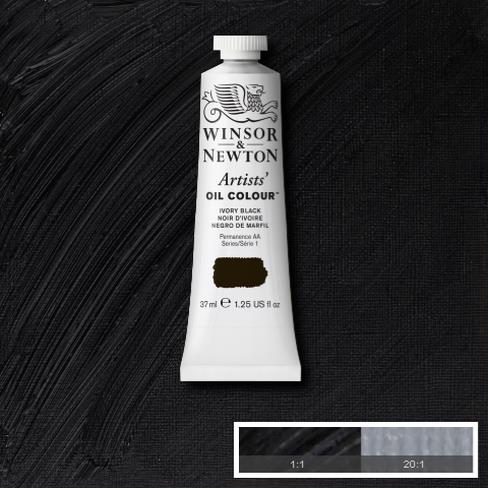 W&N Artists Oil 37ml - Ivory Black (1)
