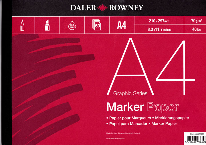 Daler Rowney Marker Pads - A4