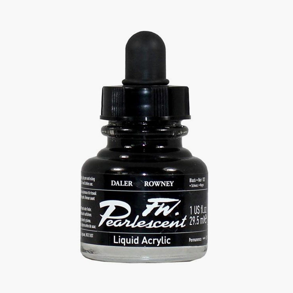 Daler Rowney FW Pearlescent Inks 29.5ml - Black