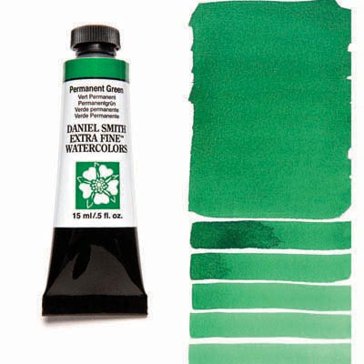 Daniel Smith Watercolour - Permanent Green 15ml (S1)