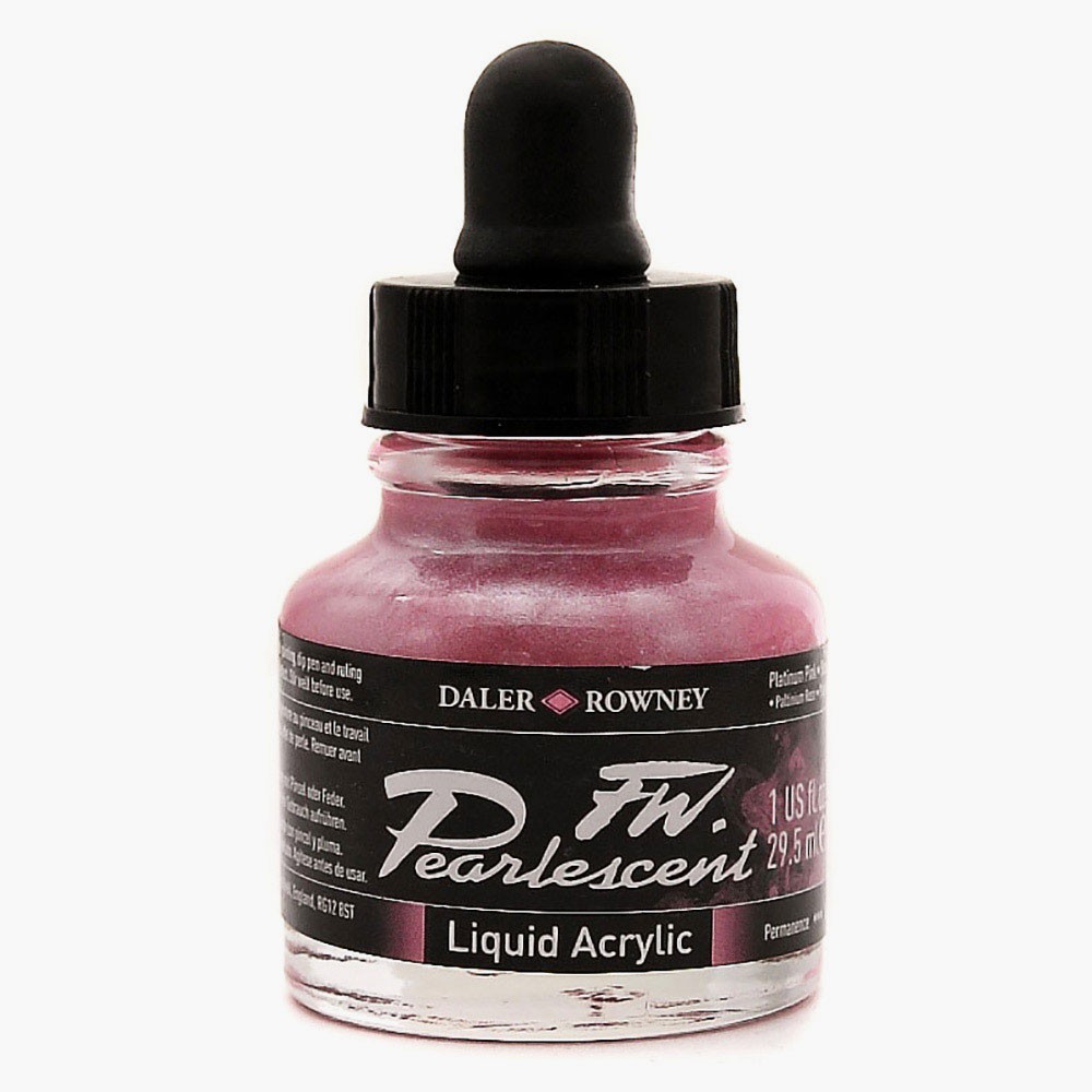 Daler Rowney FW Pearlescent Inks 29.5ml - Platinum Pink