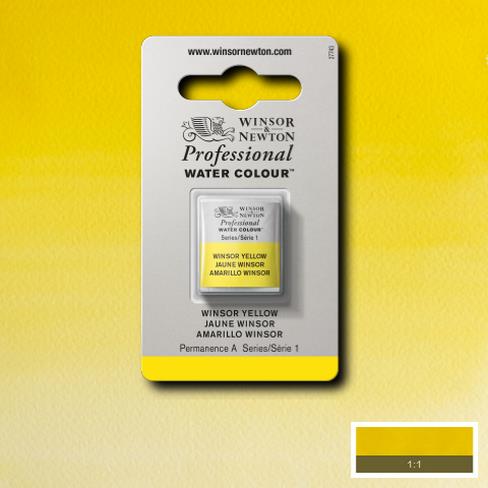 W&N Professional Watercolour Half Pan - Winsor Yellow (1)