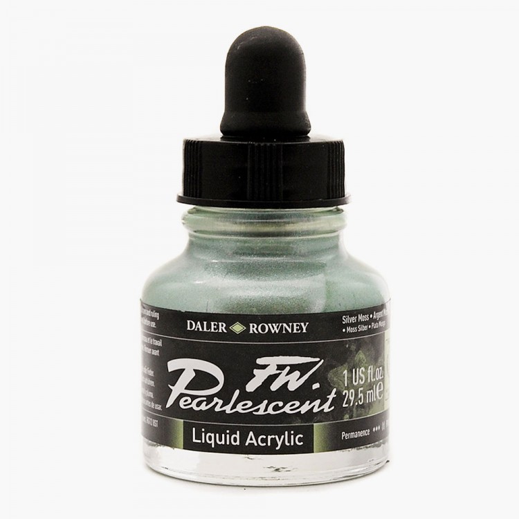 Daler Rowney FW Pearlescent Inks 29.5ml - Silver Pearl