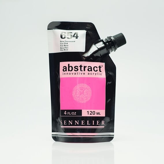 Abstract Acrylic 120ml - Flourescent  Pink