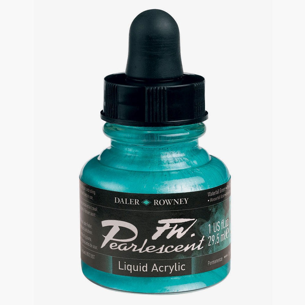 Daler Rowney FW Pearlescent Inks 29.5ml - Waterfall Green