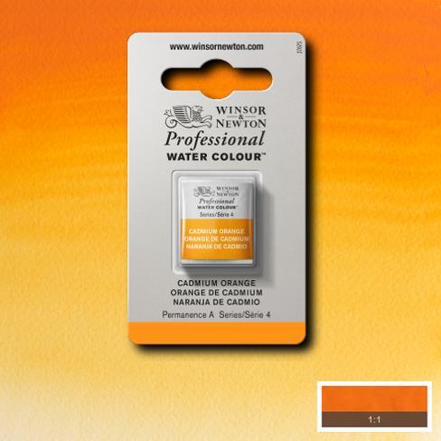 W&N Professional Watercolour Half Pan - Cadmium Orange (4)