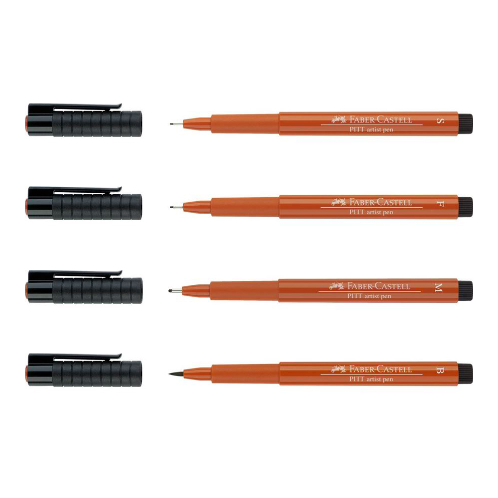 Faber-Castell, PITT Artist Pen Set of 4, Extra Superfine