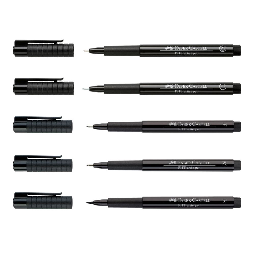 Faber Castell Pitt Artist Fine Line Pens - Black S