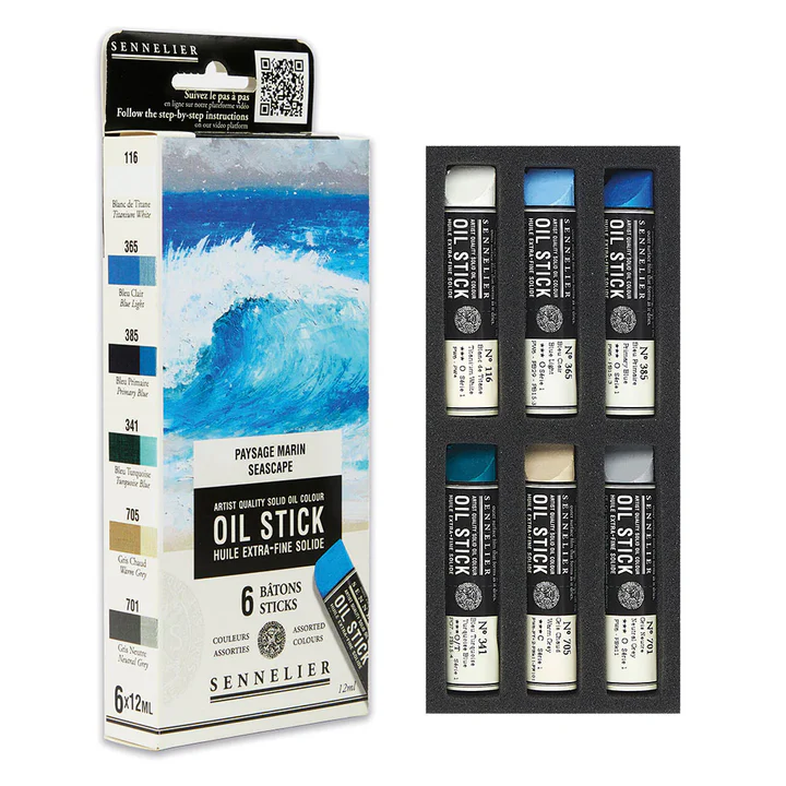 Sennelier Oil Stick Set - Seascape - 6 x 12ml