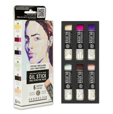 Sennelier Oil Stick Set - Light Tones Portrait - 6 x 12ml